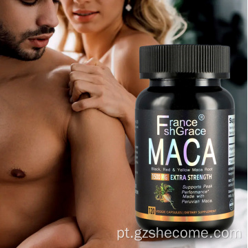 Suplemento de maca orgânico Melhorar cápsulas de raiz da maca de resistência